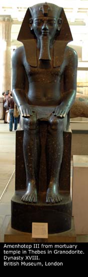 Ancient Egypt And Archaeology Web Site Statue Of Amenhotep Iii From